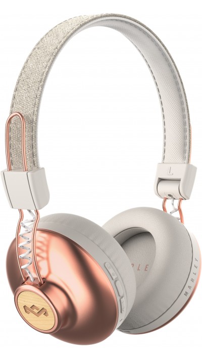 Over-Ear Bluetooth Kopfhörer wireless Hous Of Marley Positive Vibration 2 Echtholz & Aluminium - Rosa