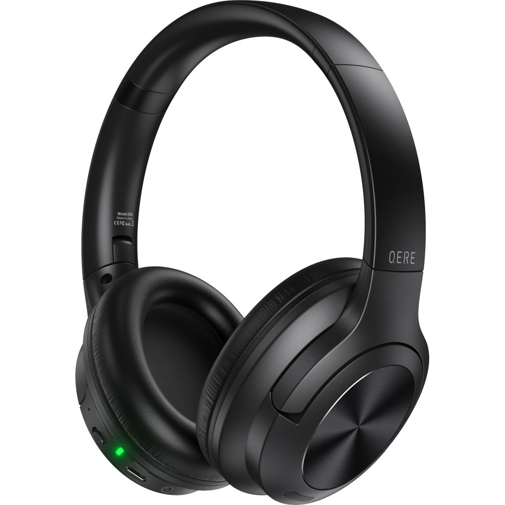 Bluetooth Kopfhörer Qere E80 mit aktiver Geräuschunterdrückung (ANC) - Schwarz