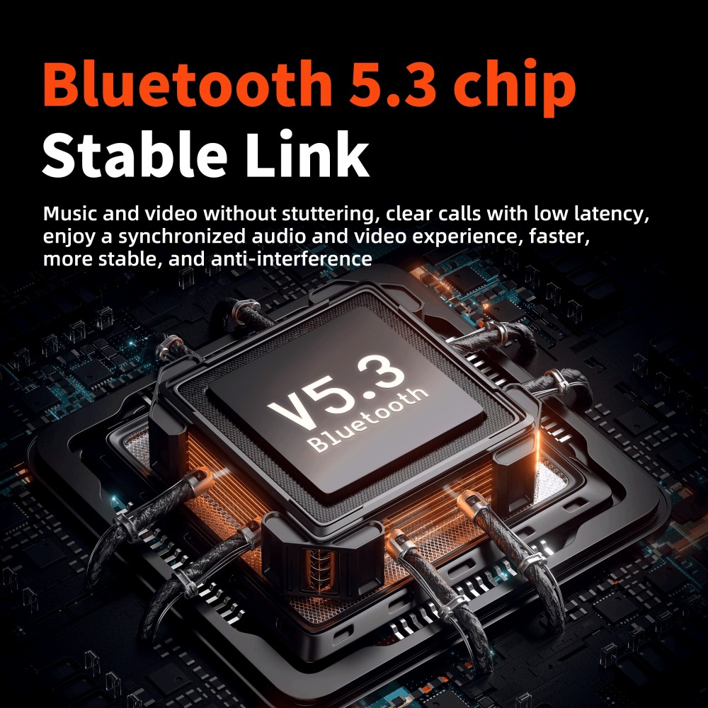 Bluetooth Kopfhörer Qere E80 mit aktiver Geräuschunterdrückung (ANC) - Schwarz
