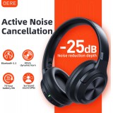 Bluetooth Kopfhörer Qere E80 mit aktiver Geräuschunterdrückung (ANC) - Schwarz