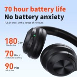 Bluetooth Kopfhörer Qere E80 mit aktiver Geräuschunterdrückung (ANC) - Schwarz
