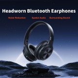 Bluetooth Kopfhörer Qere E80 mit aktiver Geräuschunterdrückung (ANC) - Schwarz