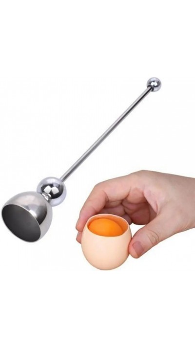 Eierköpfer - Küchen Zubehör - Edelstahl Eieröffner - Silber