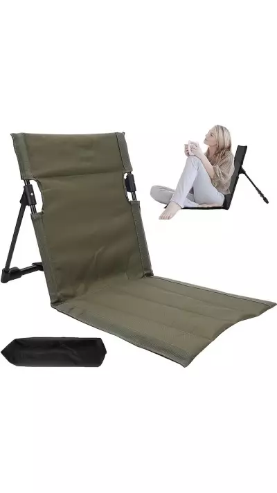 Ultraleichte Aluminium Faltstuhl für Camping/Strand/Freizeit/Outdoor mit Tragetasche - Grün