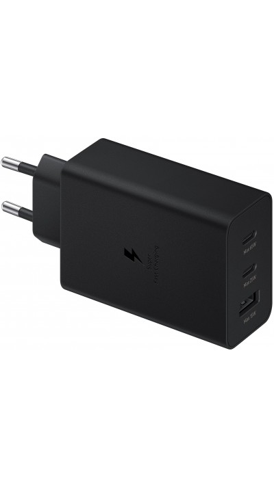 Samsung Ladegerät 65W PD Power Delivery Trio EP-T6530N (2x USB-C, 1x USB-A) - Schwarz