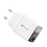 Ladestecker USB-A und USB-C GaN/PD3.0 35W mit LED Anzeige Ultra Leistung PhoneLook - Weiss