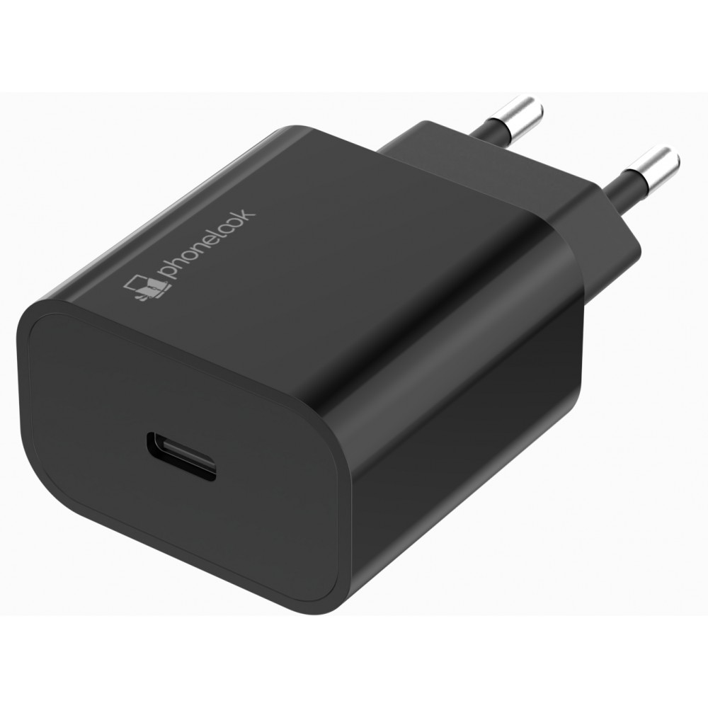 20W USB-C Ladegerät mit 1m Ladekabel USB-C auf Lightning (iPhone) - Schwarz