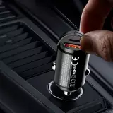 Dudao R3MAX 48W QC PD Schnellladegerät Auto USB-A / USB-C - Schwarz
