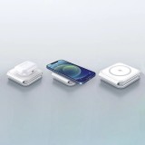Dudao A11N 15W faltbares 3-in-1 Induktionsladegerät mit USB-C Kabel - Weiss