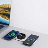 Dudao A11N 15W faltbares 3-in-1 Induktionsladegerät mit USB-C Kabel - Weiss