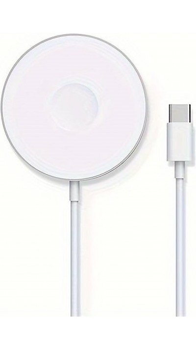 Magnetisches Qi Ladegerät MagSafe 3 in1 wireless charging für iPhone / Apple Watch / AirPods & USB-C - Weiss