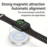 Magnetisches Qi Ladegerät MagSafe 3 in1 wireless charging für iPhone / Apple Watch / AirPods & USB-C - Schwarz