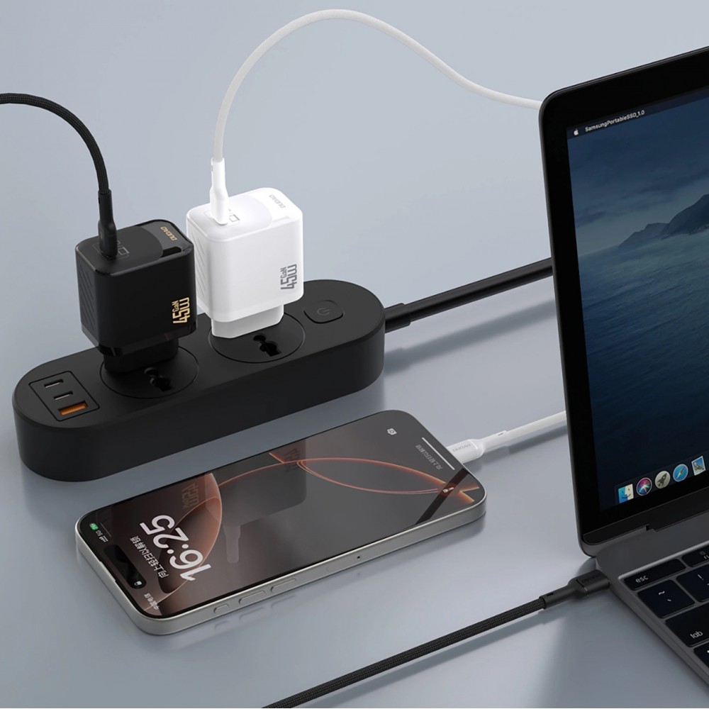 USB-C Wandladegerät 45W GaN Dudao A28 schnell und kompakt - Weiss
