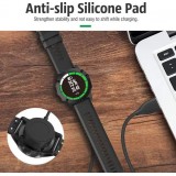 Ladekabel für Garmin Smartwatches USB-Kabel 1M für Forerunner, Fenix, Vivosport, Approach u.a. - Schwarz