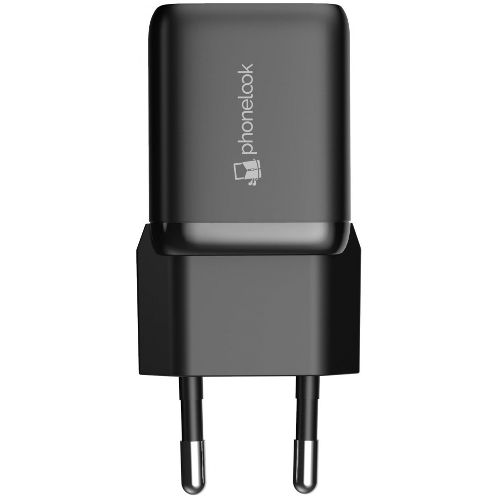 Starkes Ladegerät Nano 30W USB-A und USB-C mit Power Delivery PhoneLook - Schwarz