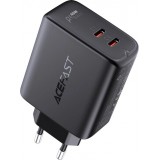 Schnellladegerät Acefast 40W 2x USB-C PPS PD QC 3.0 AFC FCP - Schwarz