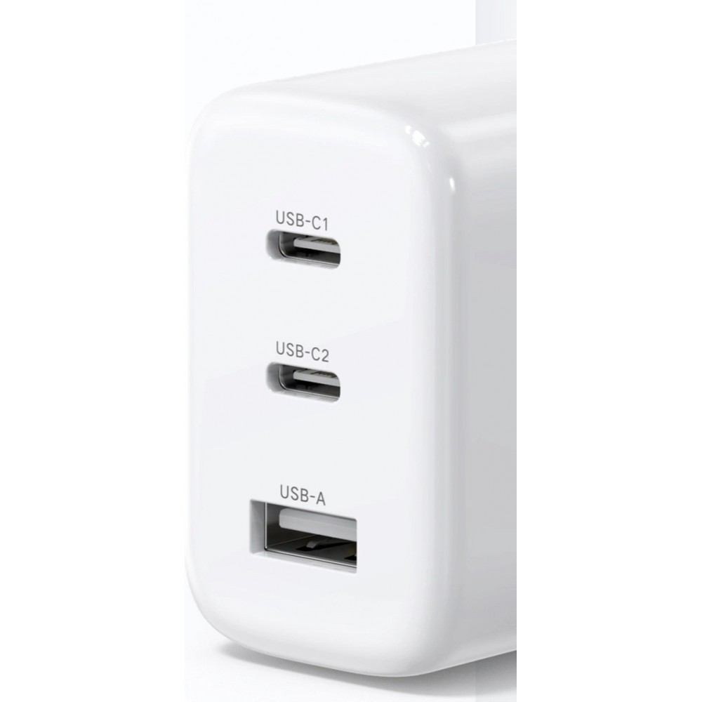 Ugreen 65W Schnellladegerät PD3.0 QC3.0 2x USB-C / 1x USB-A - Weiss