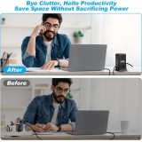 Schnellladegerät 440W GaN Multi-Port mit LED-Anzeigen 8-in-1 USB-C/USB-A CH/EU - Weiß