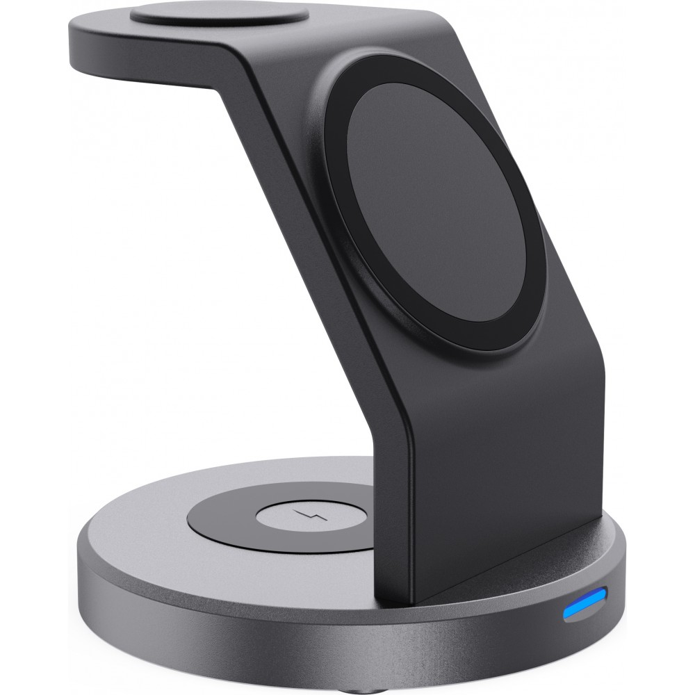 15W Magnetisches kabelloses Ladegerät 3-in-1 Schnelllade Station für iPhone, Apple Watch, AirPods - Schwarz