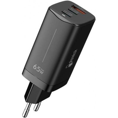 Ladegerät 65W GaN 2x USB-C und 1x USB (Power Delivery) - PhoneLook - Schwarz