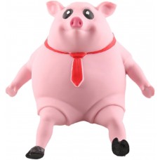 Lustiges Gummi Schwein anti-stress knetbarer und elastisches Squeeze Spass Ferkel - Rosa