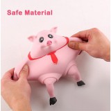 Lustiges Gummi Schwein anti-stress knetbarer und elastisches Squeeze Spass Ferkel - Rosa