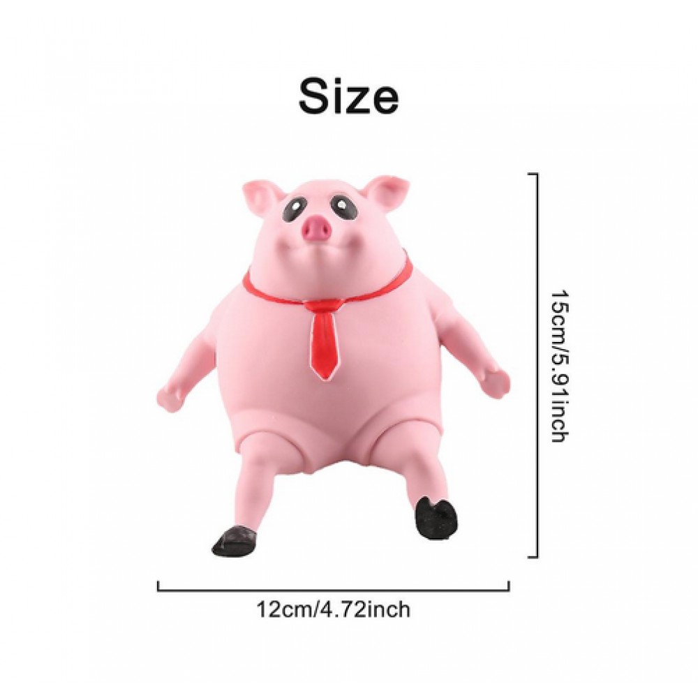 Lustiges Gummi Schwein anti-stress knetbarer und elastisches Squeeze Spass Ferkel - Rosa