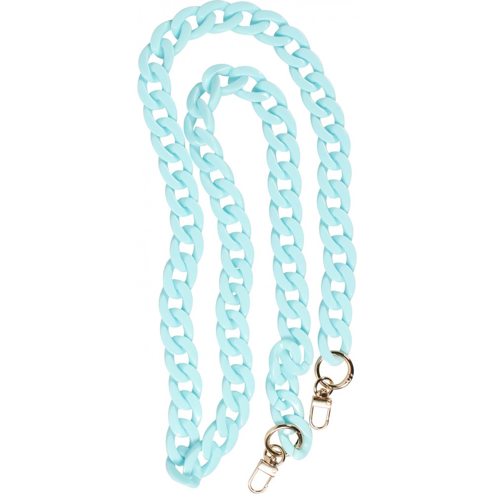 Universal Umhängekette Befestigung für Hülle/Case Telefon bunte Kette - Hellblau