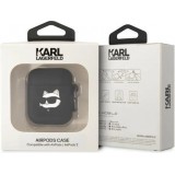 AirPods 1 / 2 Case Hülle - Karl Lagerfeld KLA2RUNCHK Silikon 3D Choupette - Schwarz