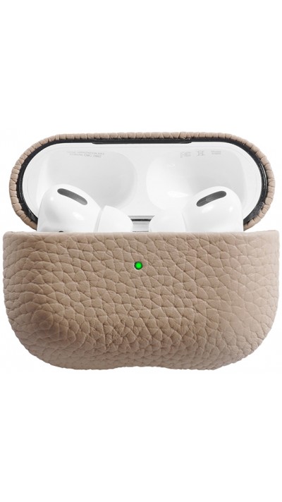 AirPods 3 Case Hülle - Schock absorbierend luxus case Echtleder - Beige