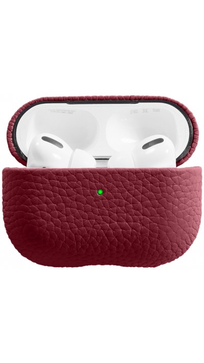 AirPods Pro Case Hülle - Schock absorbierend luxus case Echtleder - Bordeaux