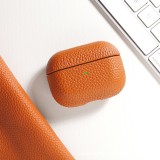 AirPods 3 Case Hülle - Schock absorbierend luxus case Echtleder - Orange