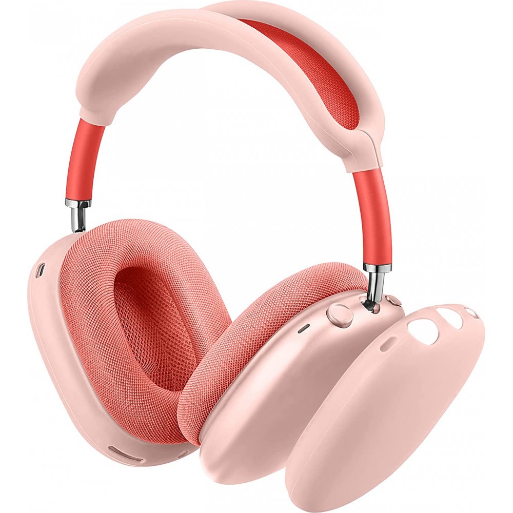AirPods Max Case Hülle - Flexibles weiches Silikon mit Stirnband - Rosa