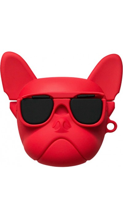 AirPods Pro Case Hülle - Bulldoggen-Sonnenbrille - Rot
