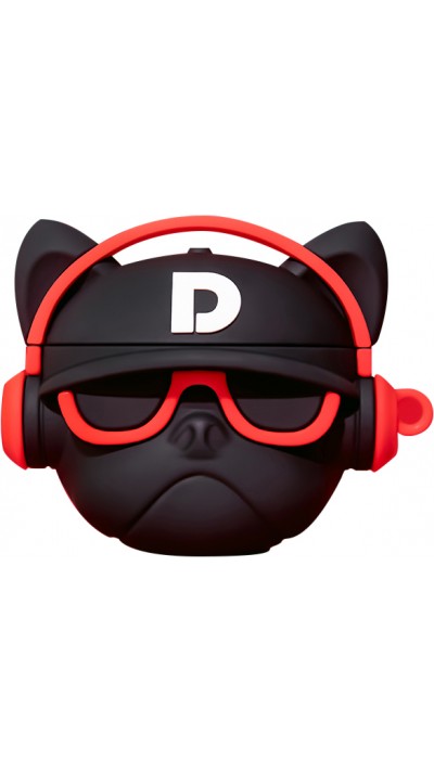 AirPods Pro Case Hülle - Hip-Hop-Bulldoggen-Sonnenbrille Headset - Rot