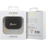 AirPods Pro / Pro 2 Case Hülle - Guess Paillettes Logo Metallisch Gold - Schwarz