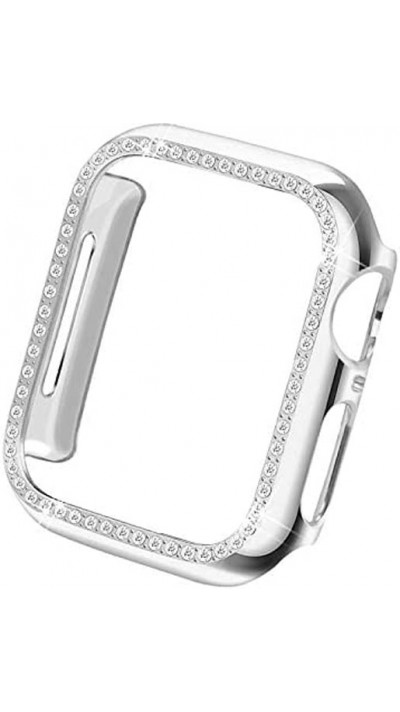 Hülle Apple Watch 42mm - Strass - Silber