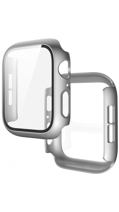 Apple Watch 45 mm Case Hülle - Full Protect mit Schutzglas - Silber