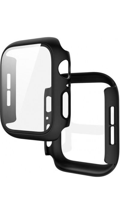 Apple Watch 45 mm Case Hülle - Full Protect mit Schutzglas - Schwarz