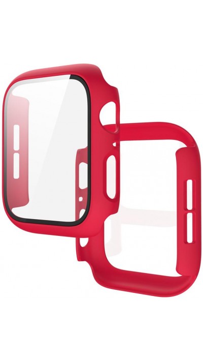 Apple Watch 45 mm Case Hülle - Full P- Rotect mit Schutzglas - Rot