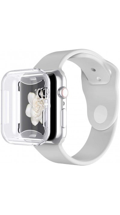 Hülle Apple Watch 41mm - Gummi volle Abdeckung - Transparent