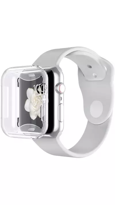 Hülle Apple Watch 41mm - Gummi volle Abdeckung - Transparent
