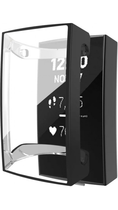 Fitbit Charge 3 / 4 Case Hülle - Cover ultra-slim mit Schutzglas - Schwarz
