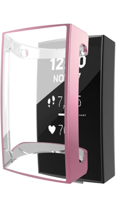 Fitbit Charge 3 / 4 Case Hülle - Cover ultra-slim mit Schutzglas - Rosa