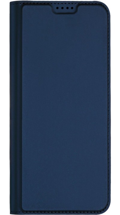 Galaxy A14 5G Case Hülle - Soft-Touch-Flip mit Magnetklappe und integriertem Kartenhalter - Blau