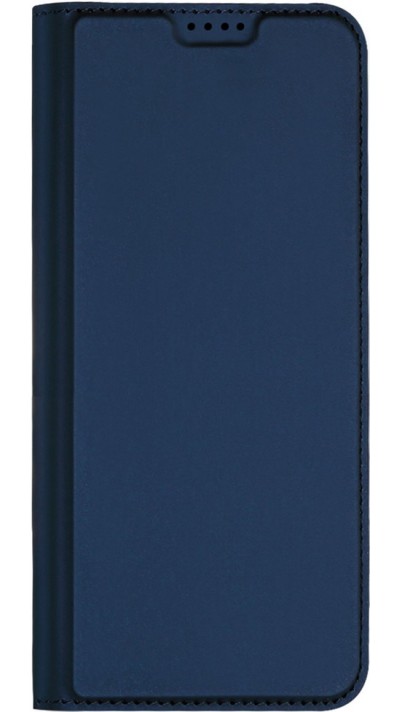 Galaxy A14 5G Case Hülle - Soft-Touch-Flip mit Magnetklappe und integriertem Kartenhalter - Blau
