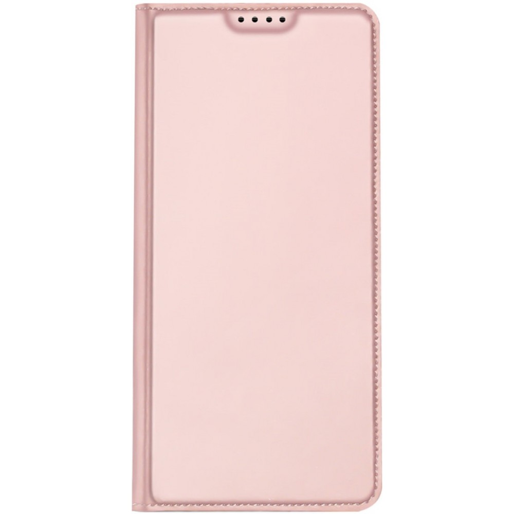 Galaxy A14 5G Case Hülle - Soft-Touch-Flip mit Magnetklappe und integriertem Kartenhalter - Rosa gold
