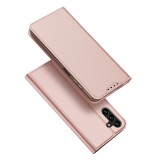 Galaxy A14 5G Case Hülle - Soft-Touch-Flip mit Magnetklappe und integriertem Kartenhalter - Rosa gold