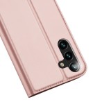 Galaxy A14 5G Case Hülle - Soft-Touch-Flip mit Magnetklappe und integriertem Kartenhalter - Rosa gold
