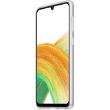 Coque Samsung Galaxy A33 5G - Samsung Slim Strap Cover - Coque fine avec attache grip orange - Transparent